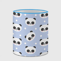 Кружка 3D Милая мультяшная панда, цвет: 3D-небесно-голубой кант — фото 2