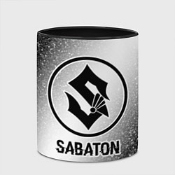 Кружка 3D Sabaton glitch на светлом фоне, цвет: 3D-белый + черный — фото 2