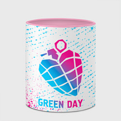 Кружка 3D Green Day neon gradient style, цвет: 3D-белый + розовый — фото 2