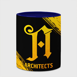 Кружка 3D Architects - gold gradient, цвет: 3D-белый + синий — фото 2