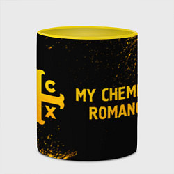 Кружка 3D My Chemical Romance - gold gradient по-горизонтали, цвет: 3D-белый + желтый — фото 2