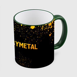 Кружка 3D Babymetal - gold gradient по-горизонтали, цвет: 3D-зеленый кант