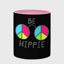 Кружка 3D Be hippie, цвет: 3D-белый + розовый — фото 2