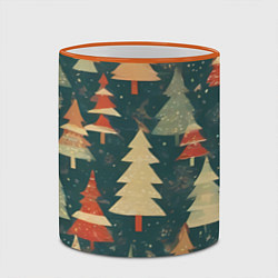 Кружка 3D Елки новый год, цвет: 3D-оранжевый кант — фото 2