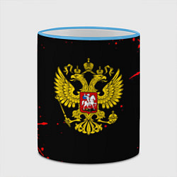 Кружка 3D Краски Россия герб, цвет: 3D-небесно-голубой кант — фото 2