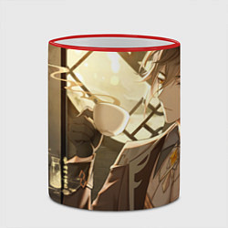 Кружка 3D Genshin Impact Zhongli Чжун Ли, цвет: 3D-красный кант — фото 2