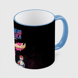 Кружка 3D Undead Unluck - Fuuko and Andy, цвет: 3D-небесно-голубой кант