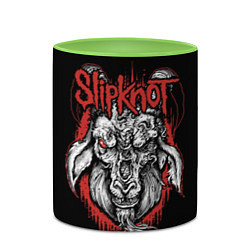 Кружка 3D Slipknot - козёл, цвет: 3D-белый + светло-зеленый — фото 2