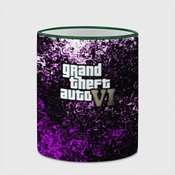Кружка 3D Grand Theft Auto 6 vice city, цвет: 3D-зеленый кант — фото 2