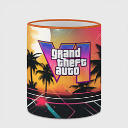 Кружка 3D GTA 6 night logo, цвет: 3D-оранжевый кант — фото 2
