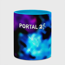 Кружка 3D Portal неоновый градиент, цвет: 3D-белый + небесно-голубой — фото 2