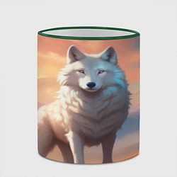 Кружка 3D Небесная волчица, цвет: 3D-зеленый кант — фото 2