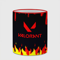 Кружка 3D Valorant flame texture games, цвет: 3D-красный кант — фото 2