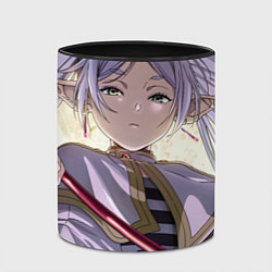 Кружка 3D Sousou no Frieren Фрирен, цвет: 3D-белый + черный — фото 2