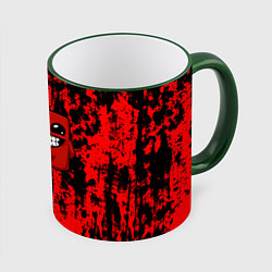 Кружка 3D Super Meat Boy краски, цвет: 3D-зеленый кант