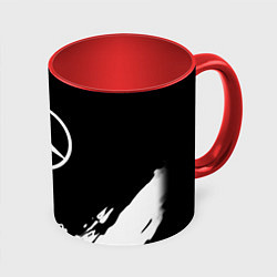 Кружка 3D Mercedes benz краски спорт, цвет: 3D-белый + красный