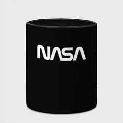 Кружка 3D NASA space logo, цвет: 3D-белый + черный — фото 2