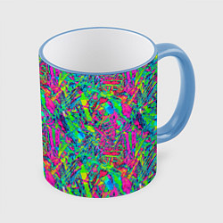 Кружка 3D Refraction of colors, цвет: 3D-небесно-голубой кант
