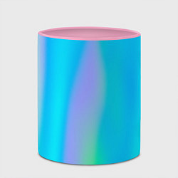 Кружка 3D Неоновые голографические линии, цвет: 3D-белый + розовый — фото 2