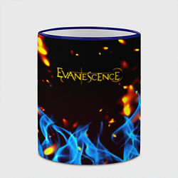 Кружка 3D Evanescence огонь рок группа, цвет: 3D-синий кант — фото 2