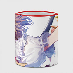 Кружка 3D Touhou Project Flandre cute serious, цвет: 3D-красный кант — фото 2