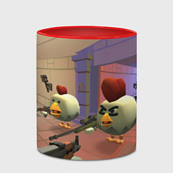Кружка 3D Чикен ган - скрин, цвет: 3D-белый + красный — фото 2