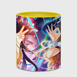 Кружка 3D Touhou Project Reimu Marisa smile, цвет: 3D-белый + желтый — фото 2