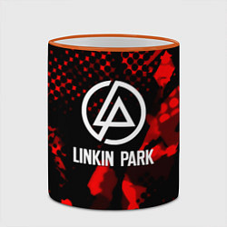 Кружка 3D Linkin park краски текстуры, цвет: 3D-оранжевый кант — фото 2