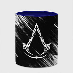 Кружка 3D Assassins creed Mirage - потертости, цвет: 3D-белый + синий — фото 2