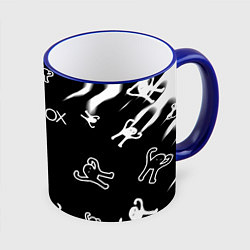 Кружка 3D Ъуъ съука xbox mem, цвет: 3D-синий кант