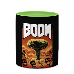 Кружка 3D Boom - Doom, цвет: 3D-белый + светло-зеленый — фото 2