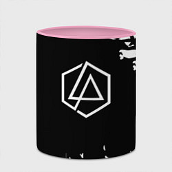 Кружка 3D Linkin park краски текстура рок, цвет: 3D-белый + розовый — фото 2