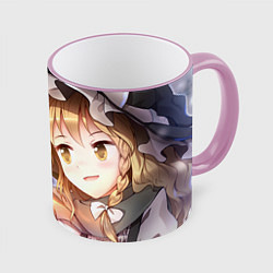 Кружка 3D Touhou Project Reimu and Marisa, цвет: 3D-розовый кант