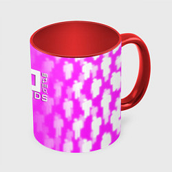 Кружка 3D 30 seconds to mars pink, цвет: 3D-белый + красный