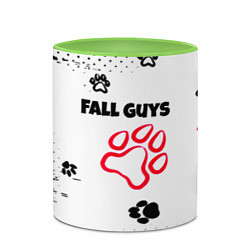 Кружка 3D Fall Guys kids game pattern, цвет: 3D-белый + светло-зеленый — фото 2