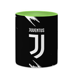 Кружка 3D Juventus краски текстура, цвет: 3D-белый + светло-зеленый — фото 2