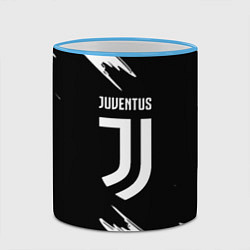 Кружка 3D Juventus краски текстура, цвет: 3D-небесно-голубой кант — фото 2