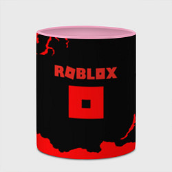 Кружка 3D Roblox краски красные, цвет: 3D-белый + розовый — фото 2