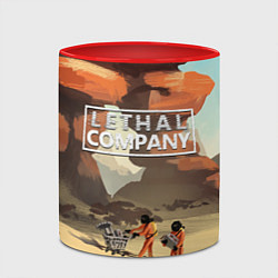 Кружка 3D Lethal Company: Art, цвет: 3D-белый + красный — фото 2