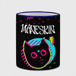 Кружка 3D Maneskin - rock star cat, цвет: 3D-синий кант — фото 2