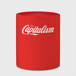 Кружка 3D Enjoy capitalism, цвет: 3D-белый + красный — фото 2