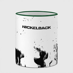 Кружка 3D Nickelback серый дым рок, цвет: 3D-зеленый кант — фото 2