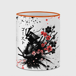 Кружка 3D Ghost of Tsushima - sakura samurai ghost, цвет: 3D-оранжевый кант — фото 2