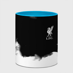 Кружка 3D Liverpool текстура, цвет: 3D-белый + небесно-голубой — фото 2
