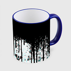 Кружка 3D Destiny pattern game abstraction, цвет: 3D-синий кант