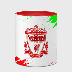Кружка 3D Liverpool краски спорт, цвет: 3D-белый + красный — фото 2