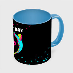 Кружка 3D Fall Out Boy - rock star cat, цвет: 3D-белый + небесно-голубой