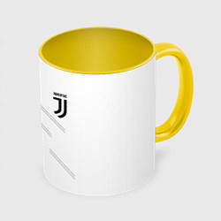 Кружка 3D Juventus sport geometry, цвет: 3D-белый + желтый