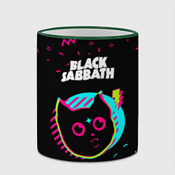 Кружка 3D Black Sabbath - rock star cat, цвет: 3D-зеленый кант — фото 2