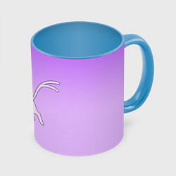 Кружка 3D Espeon Pokemon - розовая кошка покемон, цвет: 3D-белый + небесно-голубой